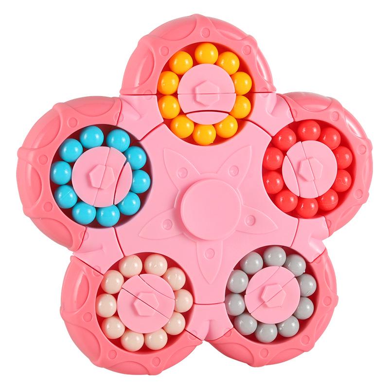 Six-Sided Rotating Magic Bean Puzzle Spinner for Kids - Creative Brain-Boosting Toy