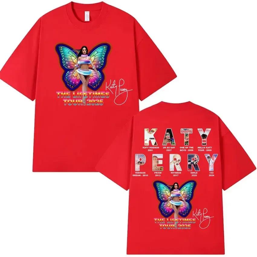 Katy Perry The Lifetimes Tour 2025 Merch T Shirt Unisex Wounisex Fashion Aesthetic Clothing Tshirts Vintage Oversized Cotton Tshirt