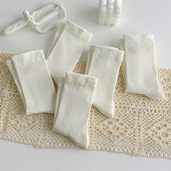 5 Pairs Crew Socks for Women Ribbed Knit Slouch Boot Socks Breathable Crochet Long Piles Socks for High School Girls
