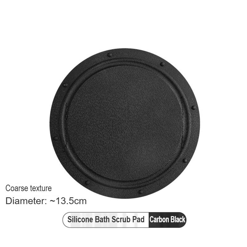 Round Silicone Exfoliating Bath Scrubber Pad Finger Grip Design for Back & Body Gentle Dead Skin Removal