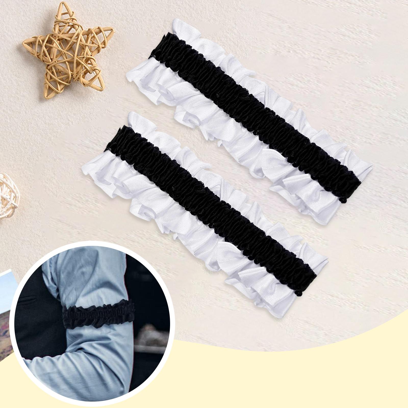 

2x Armband Garter Mens Accessories Unisex Fashion Elastic Sturdy Party Decoration Sleeve Holder Arm Bands Arm Holder Garter Belt черный белый