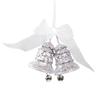 Acrylic Christmas Tree Ornaments Semi-Transparent Gradient Snowflake Hanging Decor with Bell for Holiday Festive Decoration