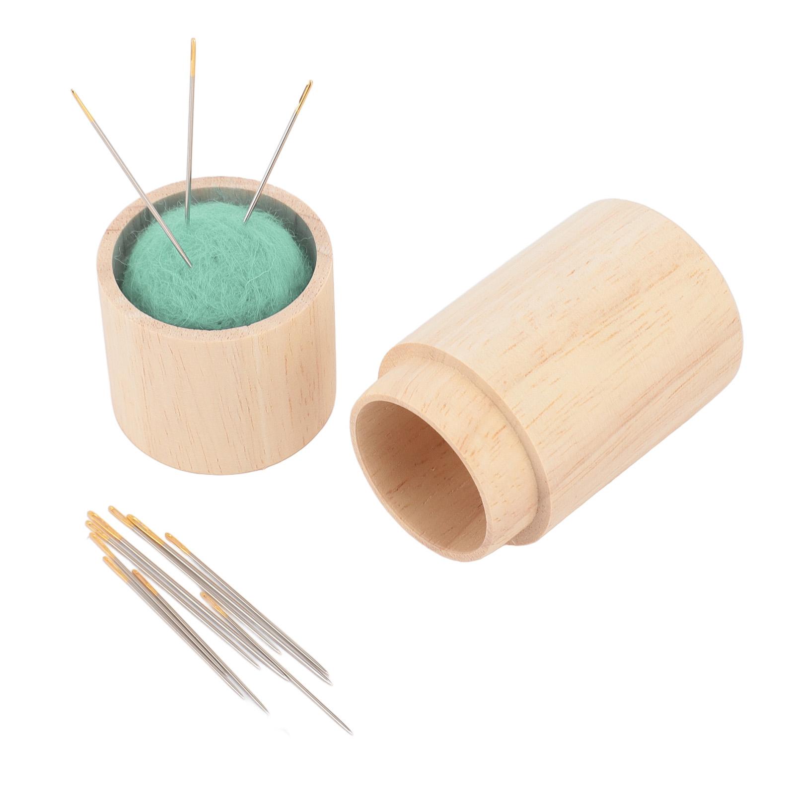 

Подушечка для булавок Деревянный держатель для швейных игл Большой вместимости Многофункциональный Портативный Подушечка для иголок с вышивальными иглами