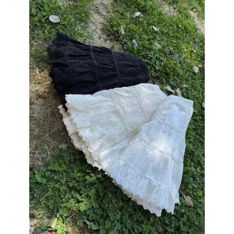 

2026 Summer Korean Style Sweet Lace Ruffle A-line Skort One Size