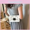 Trendy Casual Small Square Crossbody Bag In Black And White With Soft Pu Material For Daily Use