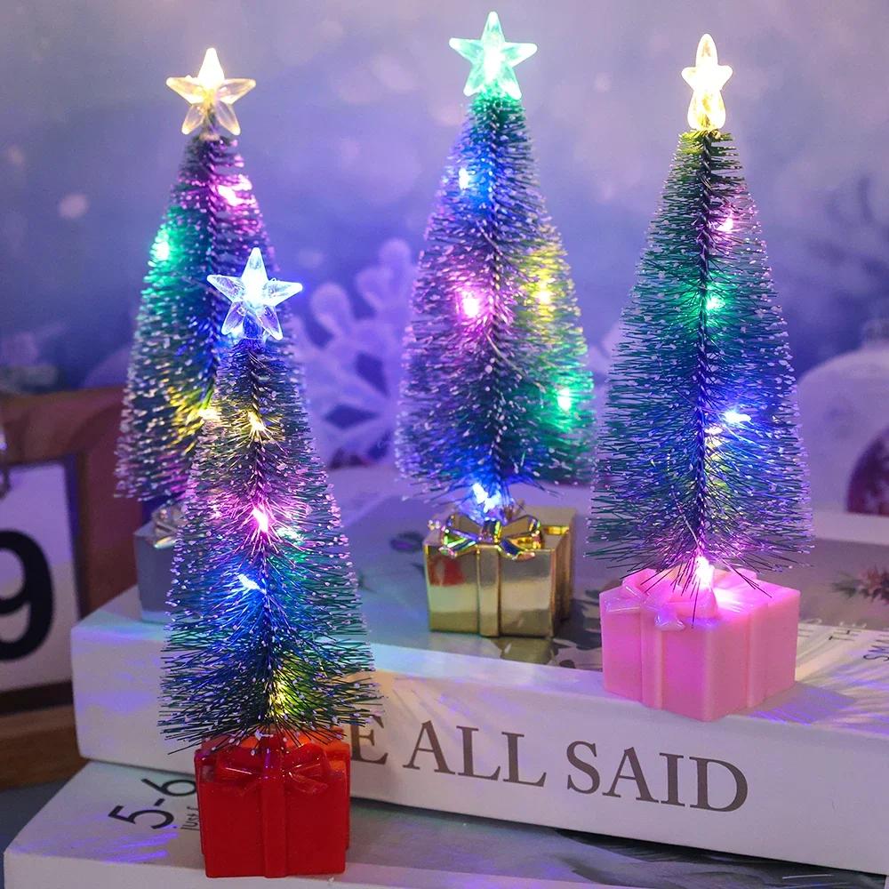 New Mini Luminous Christmas Tree LED Lights Children's Gifts New Year Christmas Party Decorations Home Desktop Decoration