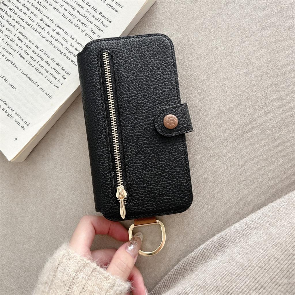 Wrist Strap Wallet Card Slot Holder Flip Leather Phone Case for IPhone 17 Air 16E 16 15 14 13 12 Pro Max Plus Protective Cover