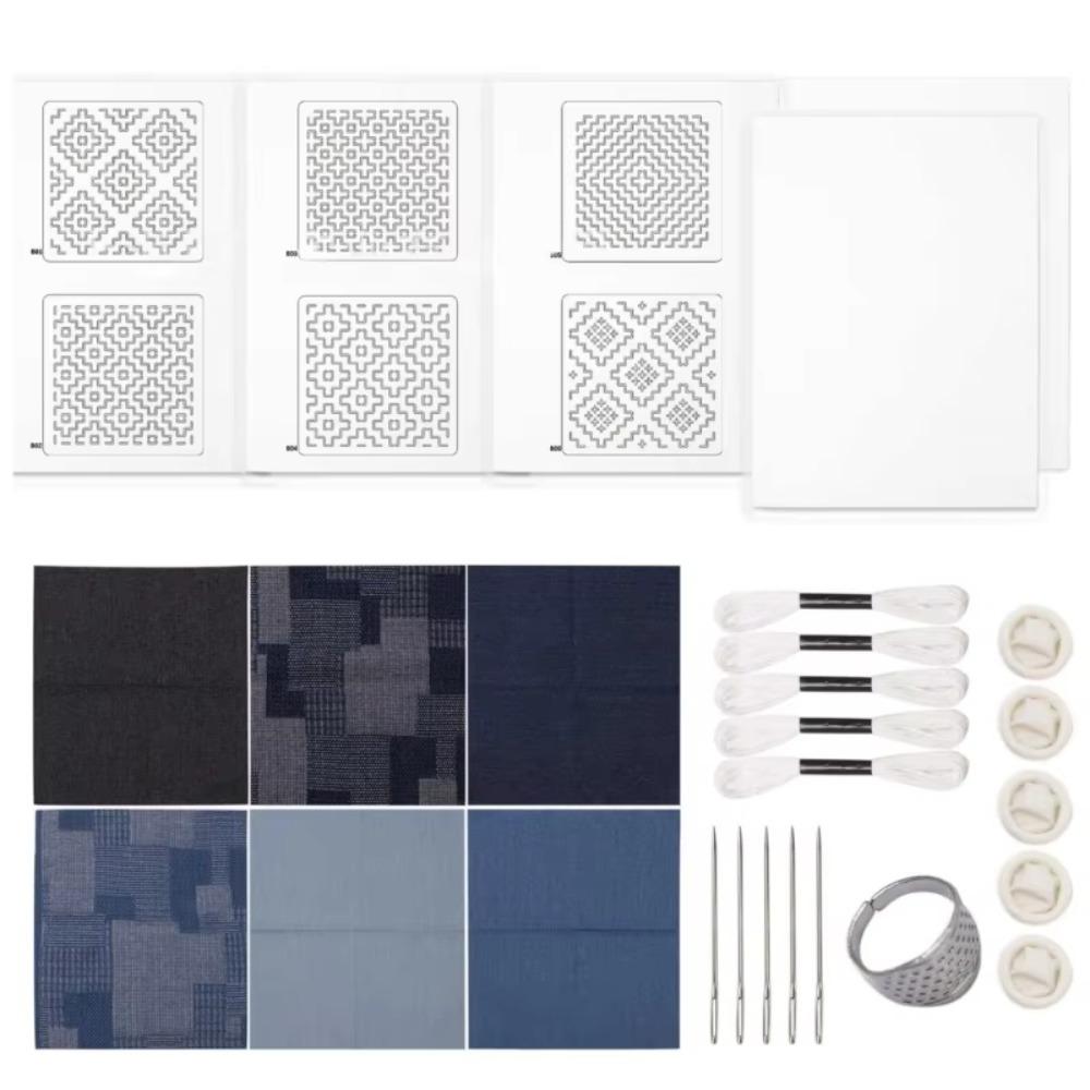 Water Soluble Sashiko Embroidery Beginner Set Hand Quilting Sewing Supplies  for Beginners