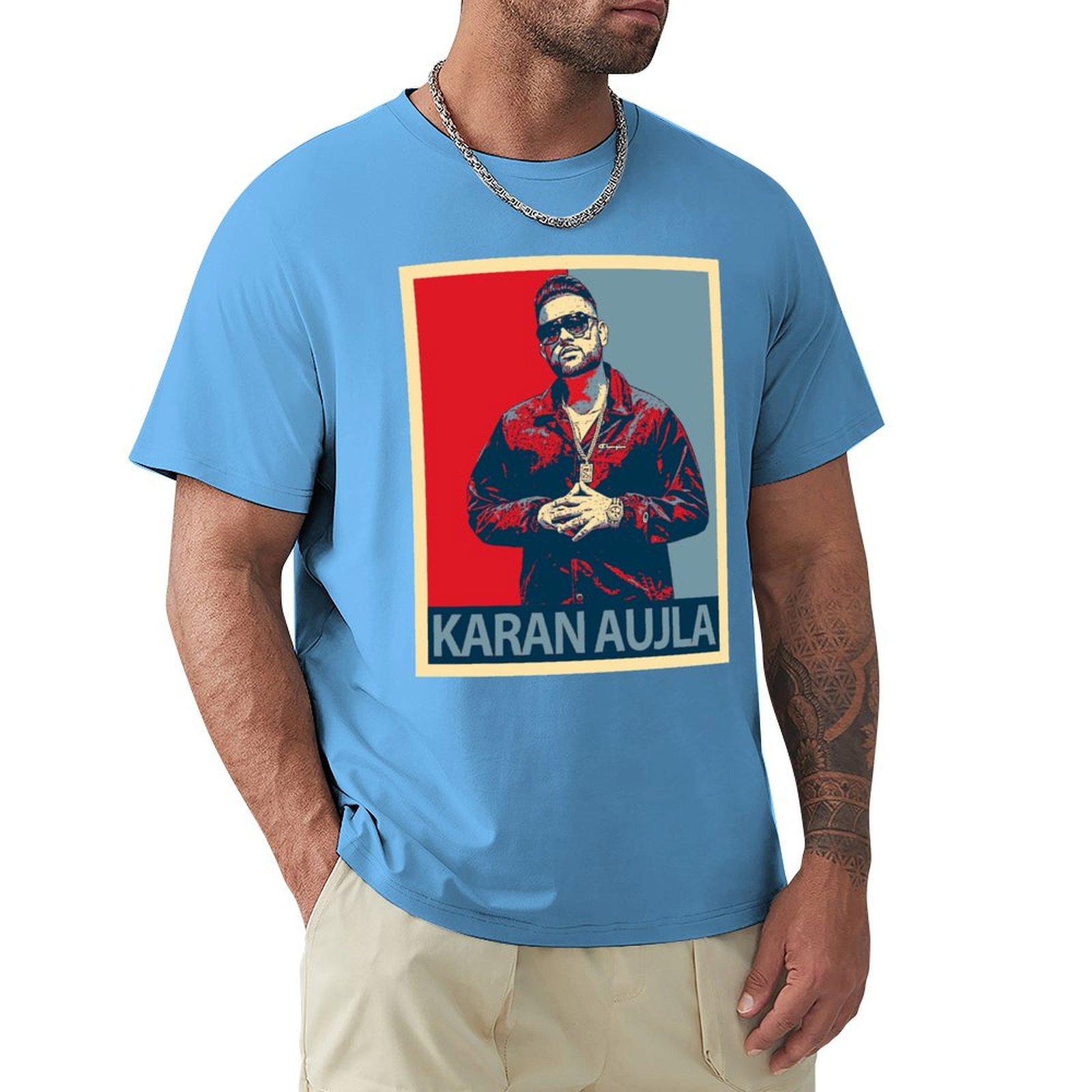 karan aujla T-Shirt hippie clothes funnys anime stuff Men s t shirts S