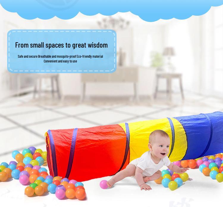 Indoor Kids' Play Tent with Crawl Tunnel for Sensory Integration