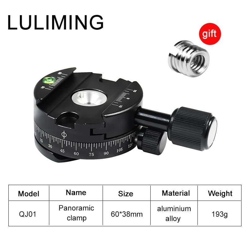 SLR Camera Clamp Tripod Ball Head Quick Release Clamp panoramic 360 ° rotating Camera Monopod Adapter Photography Accessories QJ01 1PC