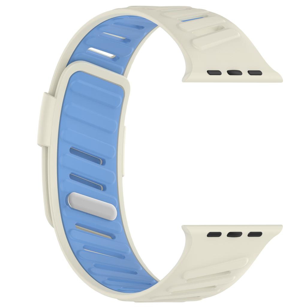 Dvoubarevný sportovní řemínek pro Apple Watch Ultra 3/2/1 49mm 41 42 45 44 46mm prodyšný silikonový pásek pro Iwatch řadu 11 10 9 8 7 SE