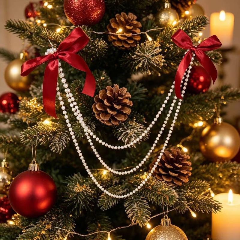 Diy Christmas Tree Bowknot Pendant Elegant Portable Xmas Tree Hanging Ornament Reusable Lightweight Christmas Decoration Charms