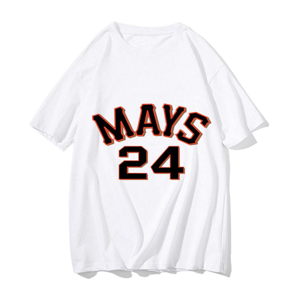 Baseball Willie Mays Print Heren T-shirts Grafisch Street T-shirts Hoge Kwaliteit Sport T-shirts Kleding Schattig Hip Hop Korte Mouw Kostuums