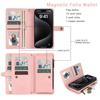 iPhone 16/15 Magnetic Leather Wallet Phone Case Cover