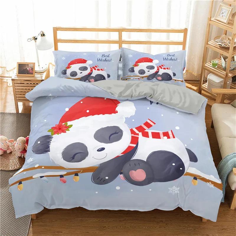 Cute Cartoon Panda Duvet Cover Twin Queen For Boys Girls Teen Soft Animal Theme Panda Bedding Set With Pillowcases Bedroom Decor