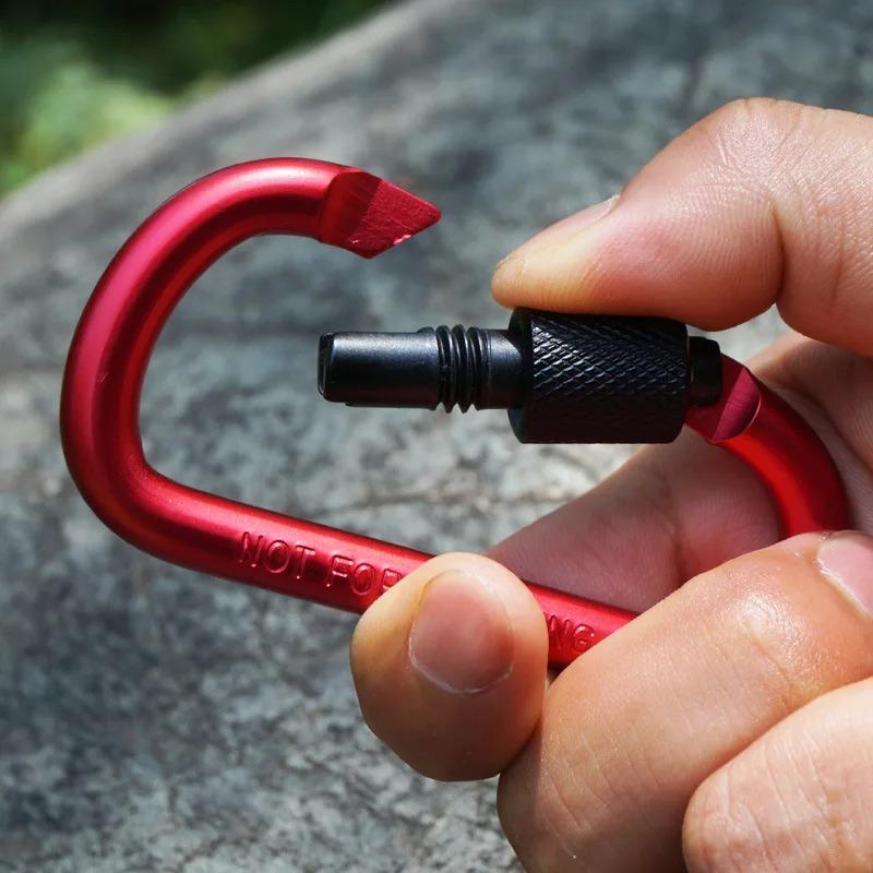5pcs Aluminium Alloy Carabiner Clip Set Tourist Hooks Fishing Carbin Buckle Caribiner Key Holder Keychain Camping Karabiners