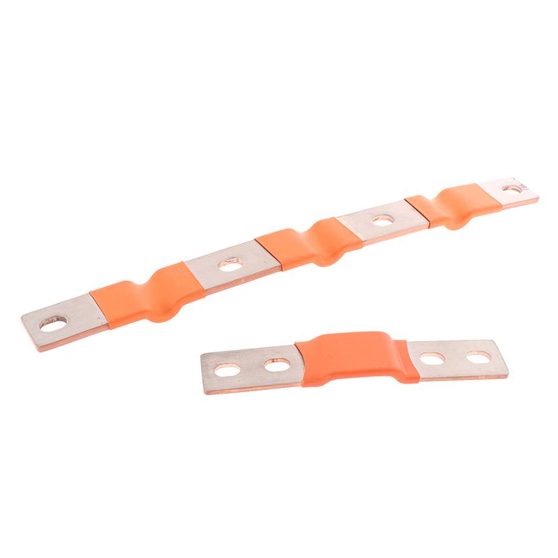 Flexible Busbar 300A 200A Bus Bar Copper Loose Protector With Isolation Battery Connector Conductive Band Elliptic