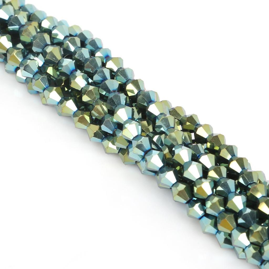 6mm DIY Colored Glass Crystal Pointed Beads for Jewelry and Phone Chain Accessories