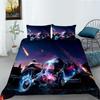 Comfortable Motorcycle Themed Bedding Set 3D Down Duvet Cover 2/3 Pieces for Boys/teenagers/men's Rooms AU180 * 210 Full Size Duvet Cover