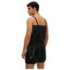 Body Adaptable de una Pieza para Hombre Cubierta de Pañal Impermeable Piernas con Cordón Correas Elásticas Cintura Monos