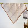 Retro light luxury high-end carriage cotton and linen scarf, spring and autumn new 71cm small square scarf, foreign-style decorative versatile scarf