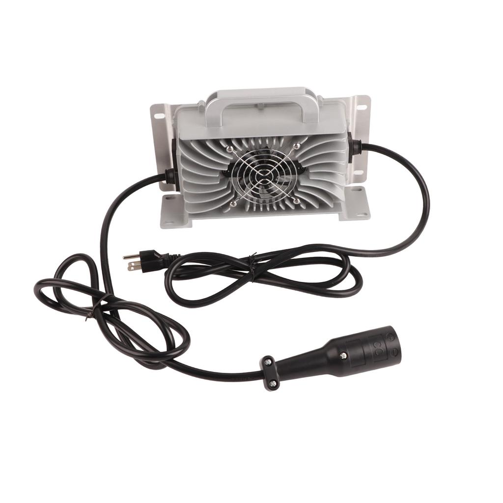 48V 15A Golf Cart Battery Charger IP67 Waterproof  3 Pin Round Plug Fit for Club Car Golf Cart