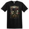 Skull Roses Guns Crossed Revolvers Retro Rock T Shirt Heavy Metal Tee