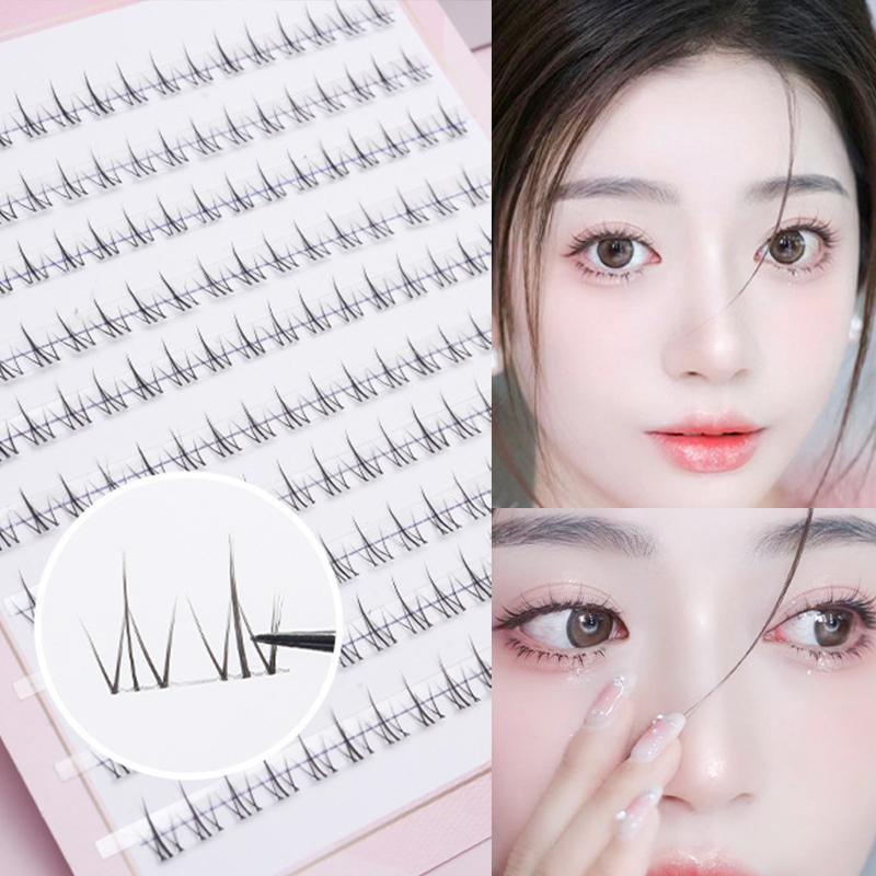 3 Rader Lette Selvklebende Vipper Ingen Lim Nødvendig Gjenbrukbare Under Øyenvippene Sminke DIY Individuelle Manga Vippeklaser