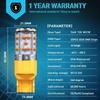 2Pcs Yellow T20 7440 W21W 1156 Ba15s P21W 1157 3030 SMD WY21W Car LED Light Turn Signal Brake Light Canbus No Error FlashTurn Signal 2