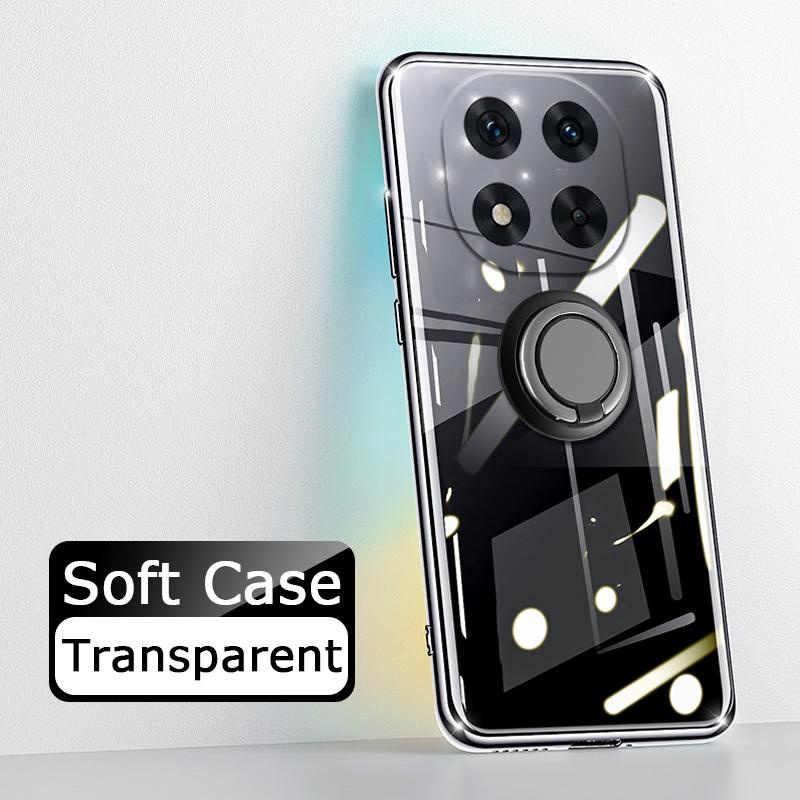 For Xiaomi Poco M8 M8 Pro Case Ring Holder Phone Case Ultra Thin Transparent Car Navigation Silicone Clear Cases For MI Poco M8 Pro 5G Phone Casing
