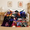 King of Pop Star MJ Michael Jackson Flannel Blanket Soft Warm Throw Blanket for Bedroom Living Room Bed Travel Camping Picnic