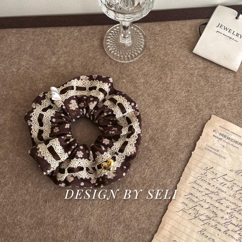 Scrunchie Multi Styles Floral Plaid Soft Fabric Minimalist Versatile Women Hair Tie Hair Accessories