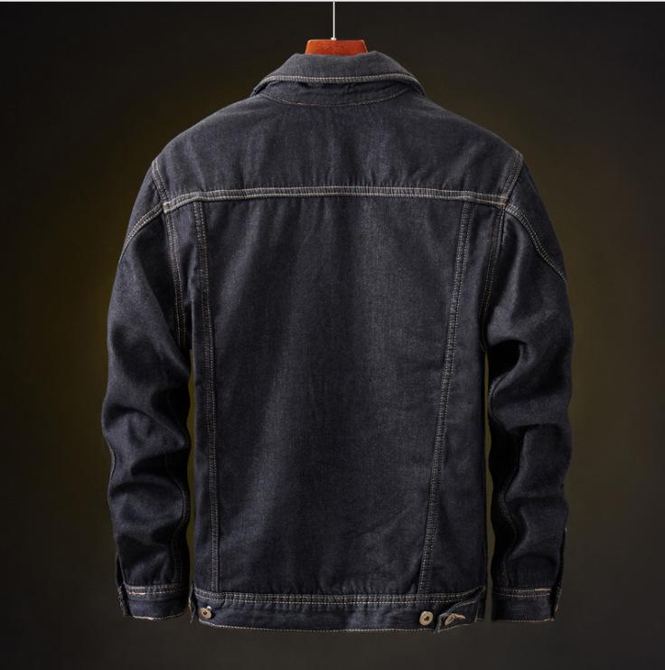 2018 Men's Winter Fleece-Lined Denim Jacket, Warm and Thickened, Korean Slim Fit, Plus Size Available