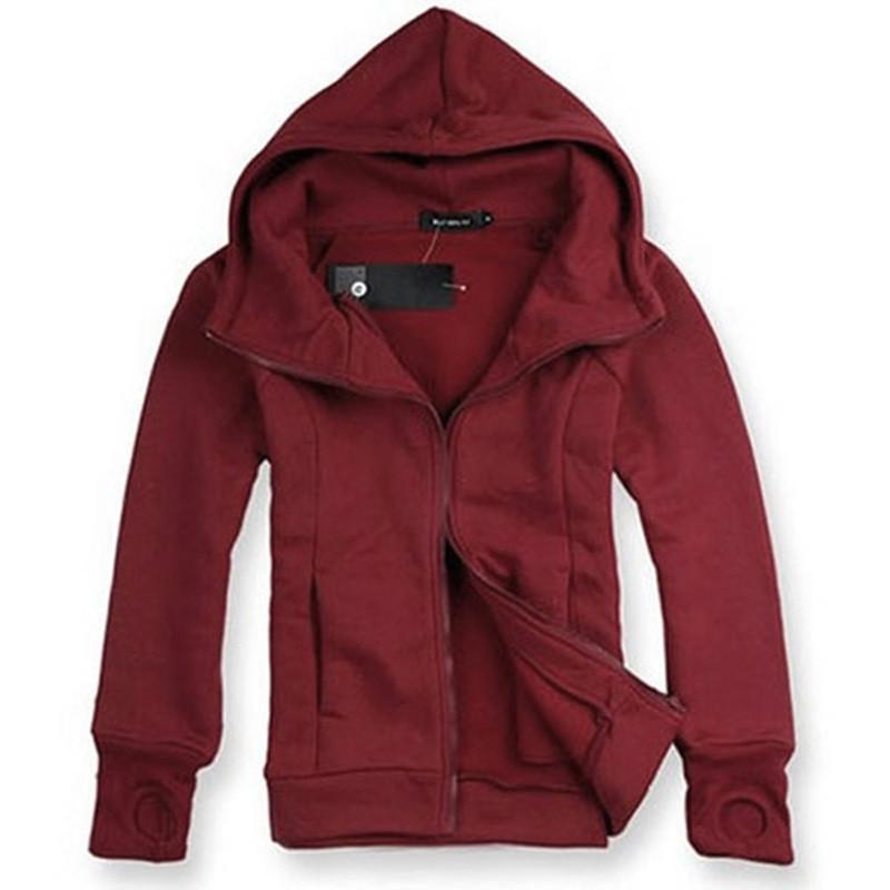 Unisex Basic Reißverschluss Hoodie Mit Winddichten Bündchen Für Lässige Winterkleidung