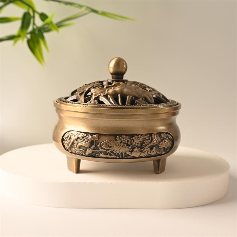 Ceramic Indoor Incense Burner - Sandalwood & Agarwood Tea Ceremony Coil