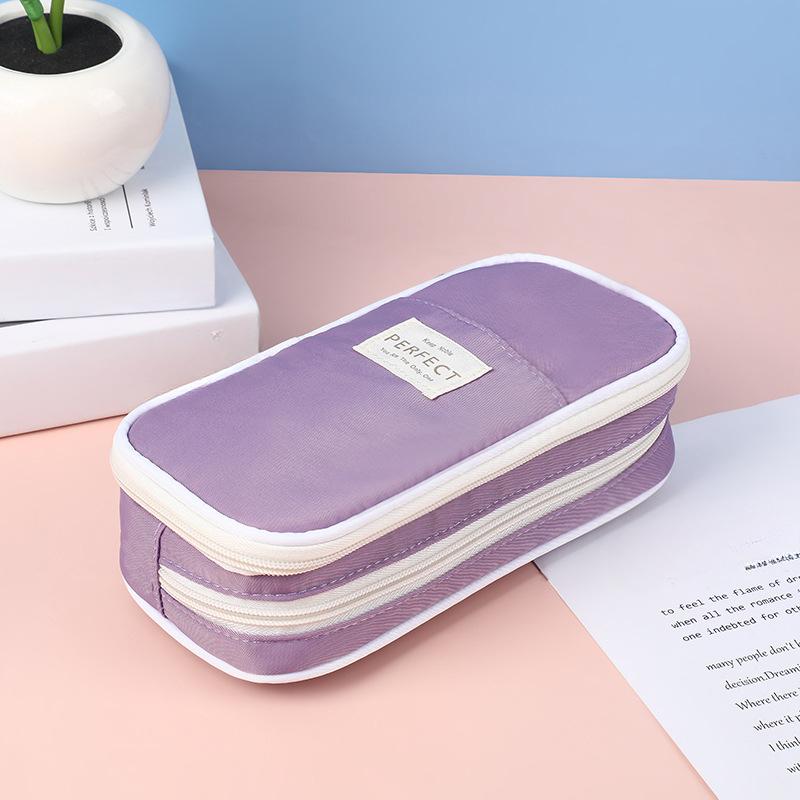 Case Stationery School Office Supplies Large Capacity Pencil Cases Pouch Office Desk Storage Bags Students Kids Pen Case