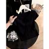 New Korean Version Summer Front Shoulder Short-sleeved T-shirt Student Waist Design Chic Short Top Women's Bottoming Shirt