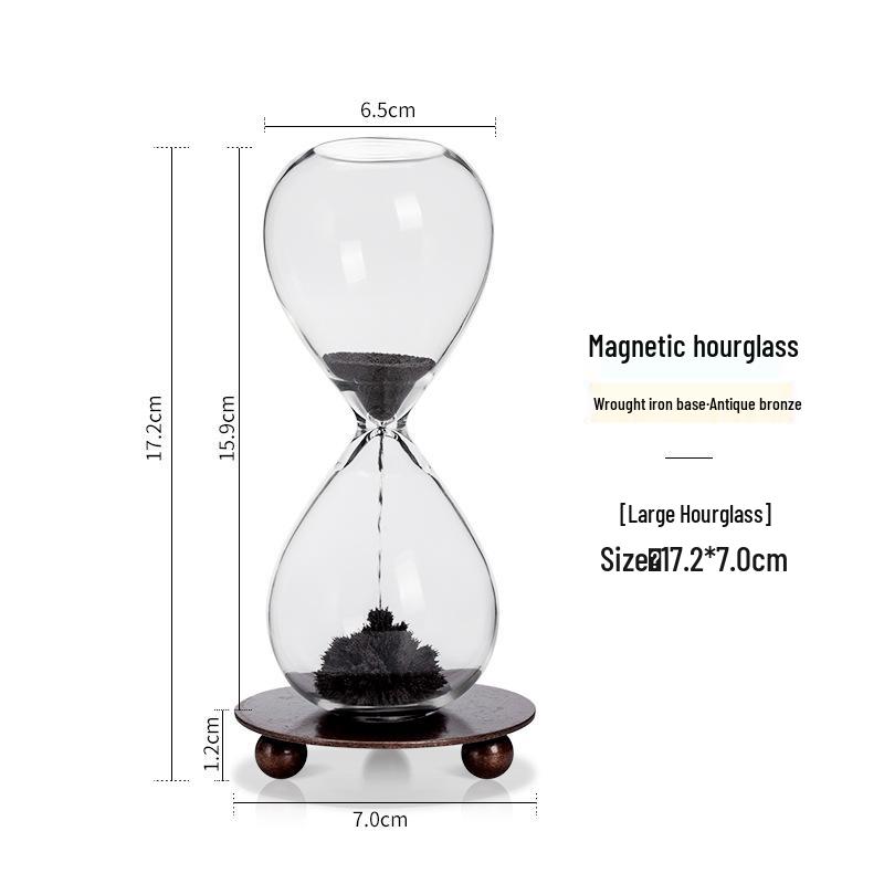 Magnetic Hourglass Quicksand Desktop Ornament - Creative Sandglass Timer Decoration