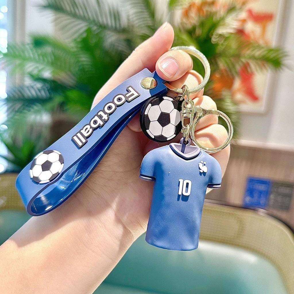 

Cartoon Silicone Colorful Soccer Jersey Keychain Chic Decoration Bag