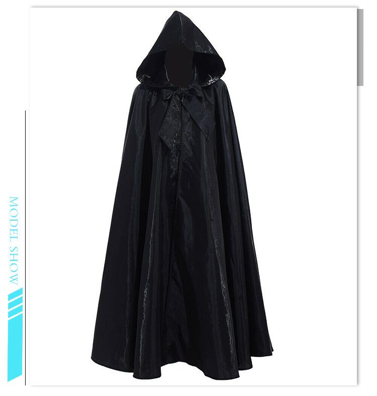 Halloween Cosplay Costume Medieval Hooded Witch Cloak Christmas Halloween Gift for Party Cape