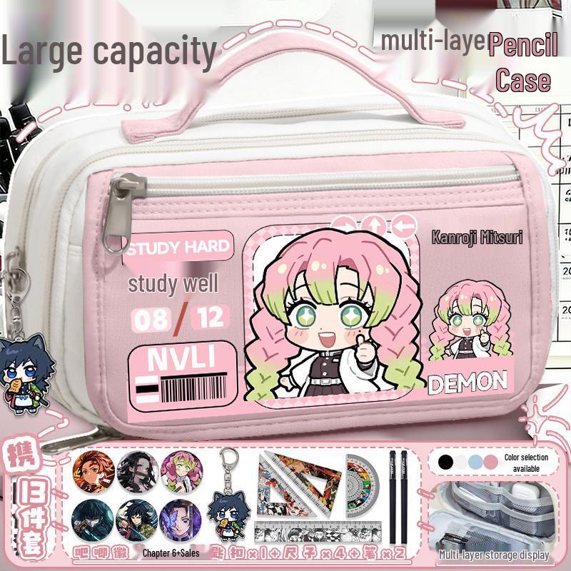 Demon Slayer Mitsuri Kanroji Large Capacity Pencil Case for Students
