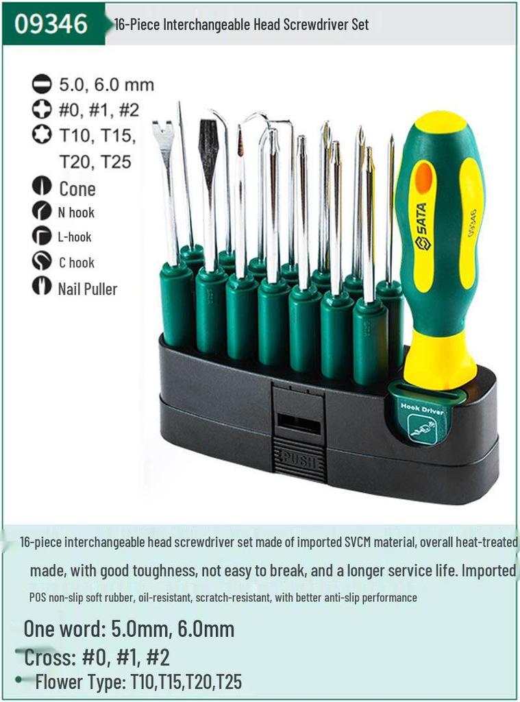 SATA Multi-bit Screwdriver Set 09345-09346 Repair Tools