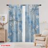 2pcs,2D plane printing Window Curtain Blossom Dance Polyester Fabric (without rod) All Seasons Perfect for Living Room & Office
