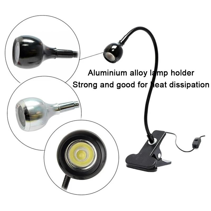 LED Reading Lights 360°Flexible Gooseneck Dimmable Table Lamp Clip On Indoor Bedroom Eye Protection Desk Light Book Clamp Lamp