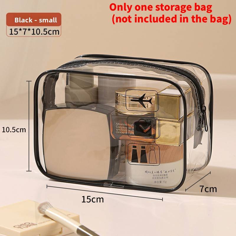 Modern Minimalist Pvc Travel Toiletry Bag With Large Capacity For Cosmetic And Bathroom Storage