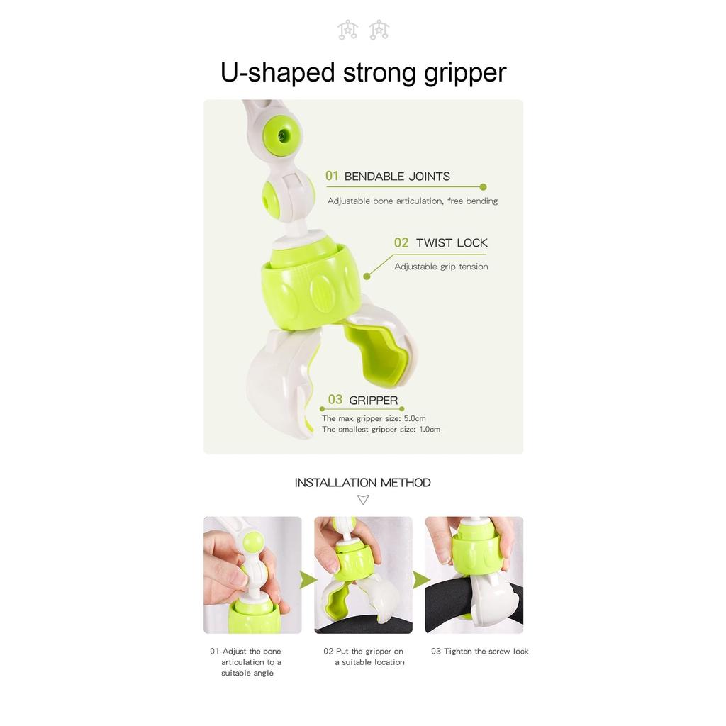 Babystroller-Bogen Spielzeug Musikalisches Rasselspielzeug mit Beißring für Kinderbett Kinderwagen Autositz Sensorisches Entwicklungsspielzeug für Babys 0 6 12 Monate