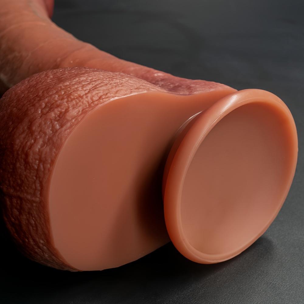 Extra großer langer Penis, Flüssigsilikon in medizinischer Qualität, langlebiges manuelles Sexspielzeug mit starkem Saugnapf, konzipiert für die Vaginalmassage und männliche Homosexualität
