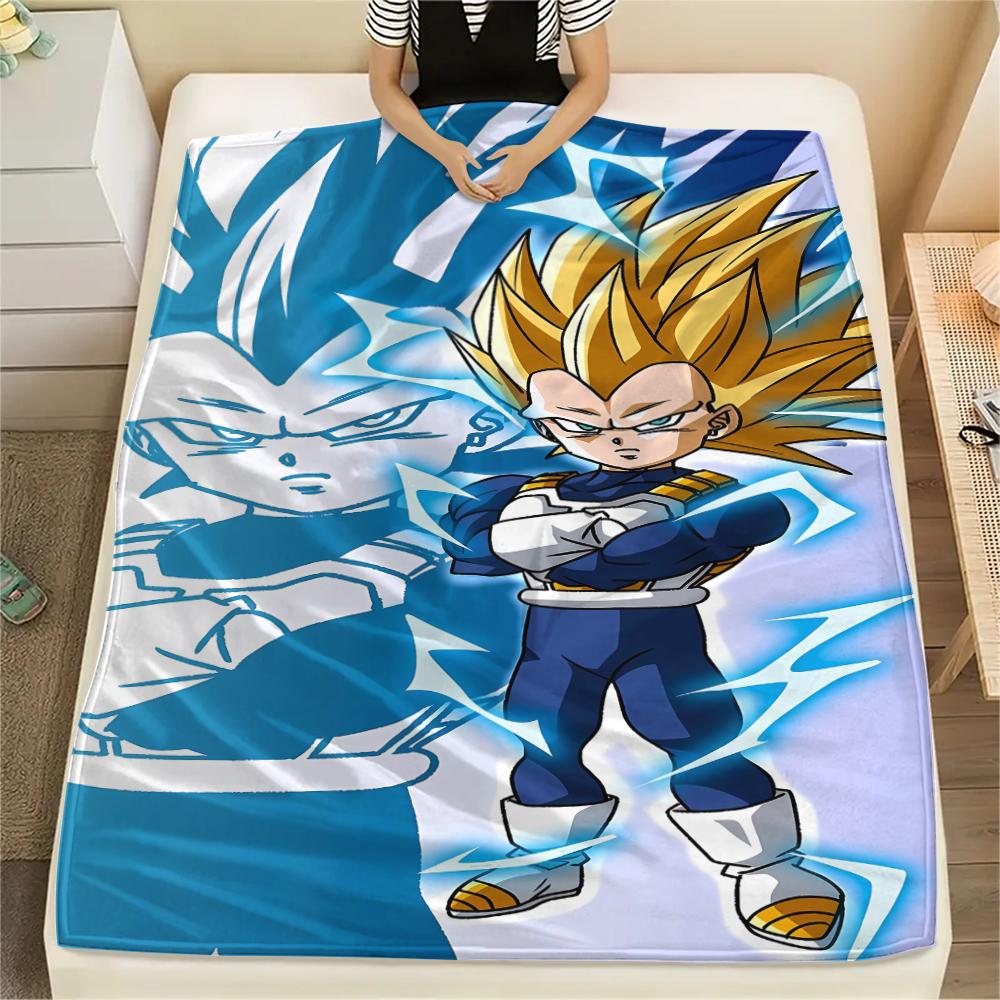 Coperta in Flanella con Stampa Personaggi Dragon Ball, Alta qualità Confortevole per Tutte le Stagioni, Arredamento per la Casa, Calore e Comfort, Perfetta per Regali di Natale