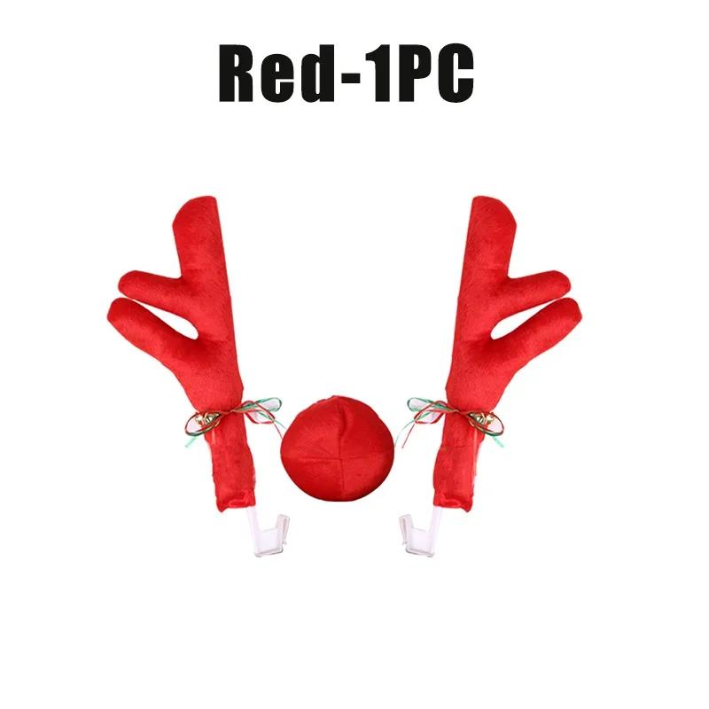 Christmas Reindeer Car Costume Christmas Antlers Car Reindeer Antlers & Nose Auto Accessories Decoration Kit for Truck SUV Truck